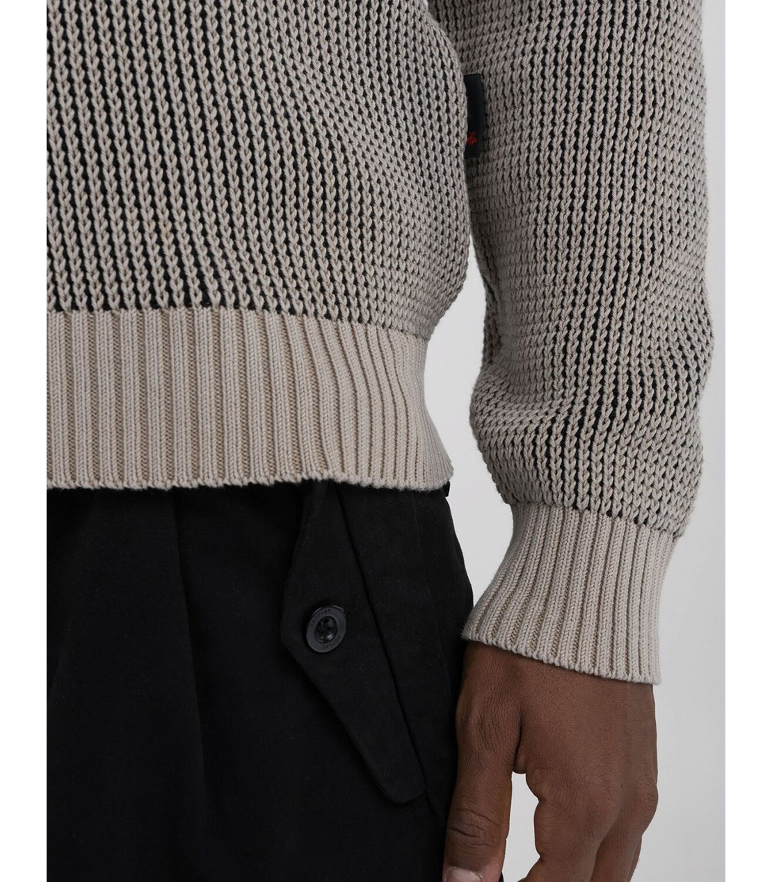 リアクティブダイ コットンセーター 詳細画像 グレイッシュベージュ 4